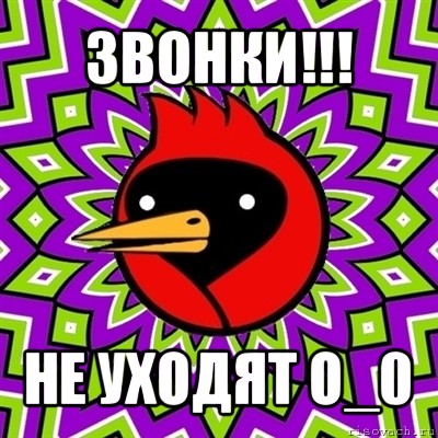 звонки!!! не уходят о_0, Мем Омская птица