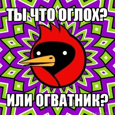 ты что оглох? или огватник?, Мем Омская птица