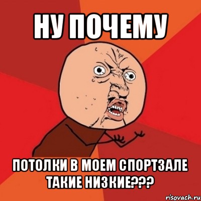 ну почему потолки в моем спортзале такие низкие???