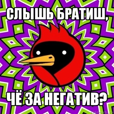 Слышь. Омская птица негатив. Че за негатив братиш. Слышь че за негатив. Мемы про негатив.