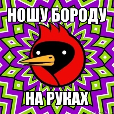 ношу бороду на руках, Мем Омская птица