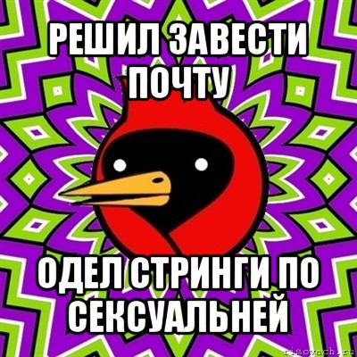 решил завести почту одел стринги по сексуальней, Мем Омская птица