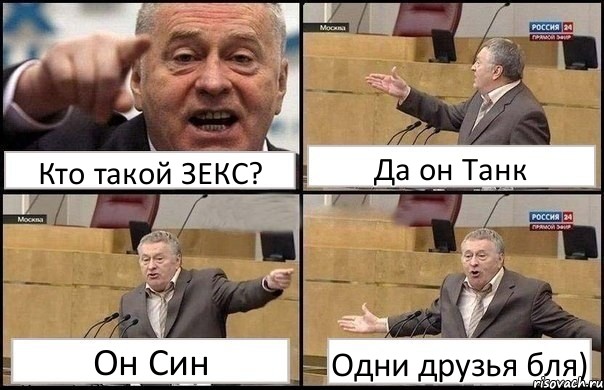 Кто такой ЗЕКС? Да он Танк Он Син Одни друзья бля), Комикс Жириновский