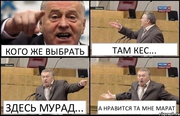 КОГО ЖЕ ВЫБРАТЬ ТАМ КЕС... ЗДЕСЬ МУРАД... А НРАВИТСЯ ТА МНЕ МАРАТ, Комикс Жириновский