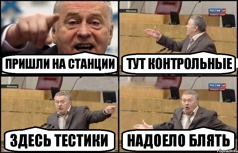 Пришли на станции тут контрольные здесь тестики надоело блять, Комикс Жириновский