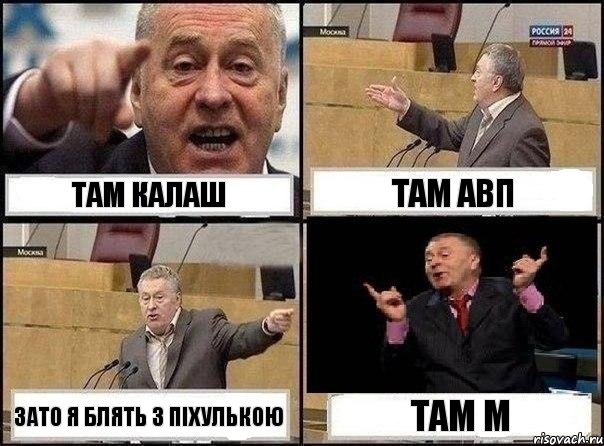 там калаш там авп зато я блять з піхулькою там м, Комикс Жириновский клоуничает