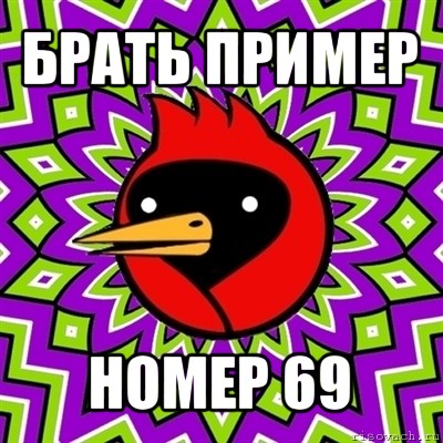 брать пример номер 69, Мем Омская птица