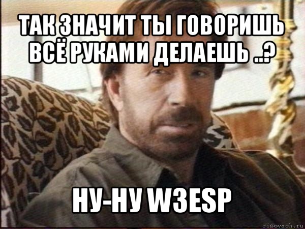 так значит ты говоришь всё руками делаешь ..? ну-ну w3esp, Мем чак норрис