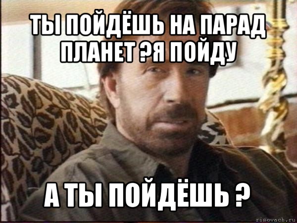 ты пойдёшь на парад планет ?я пойду а ты пойдёшь ?, Мем чак норрис