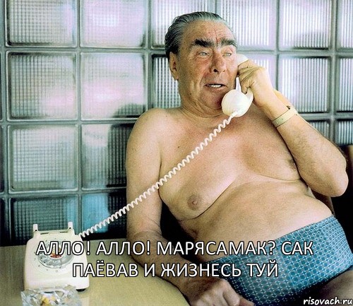 Алло! Алло! Марясамак? Сак паёвав и жизнесь туй