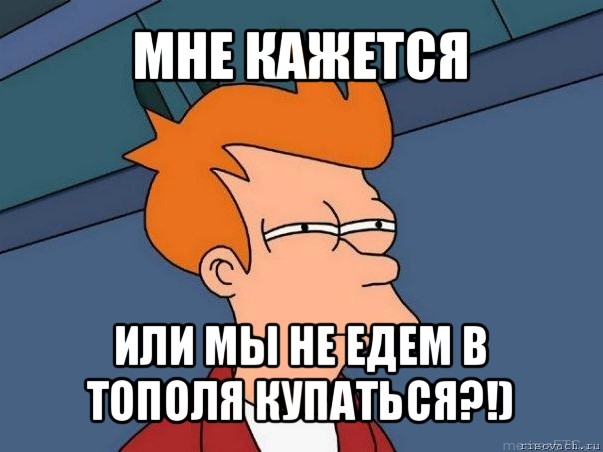 мне кажется или мы не едем в тополя купаться?!), Мем  Фрай (мне кажется или)