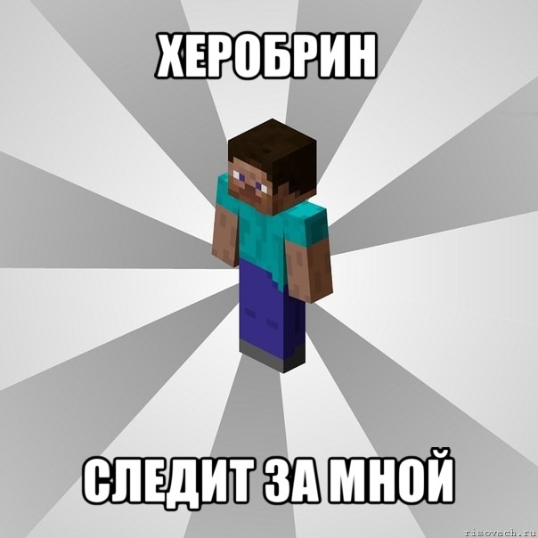 херобрин следит за мной, Мем Типичный игрок Minecraft