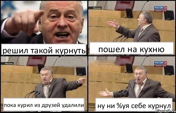 решил такой курнуть пошел на кухню пока курил из друзей удалили ну ни %уя себе курнул, Комикс Жириновский