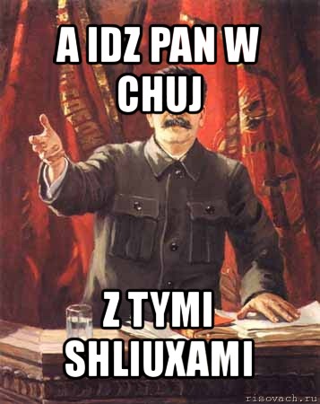 a idz pan w chuj z tymi shliuxami, Мем  сталин цветной