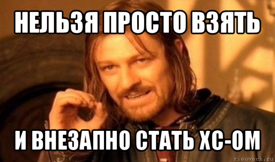 нельзя просто взять и внезапно стать хс-ом, Мем Нельзя просто так взять и (Боромир мем)