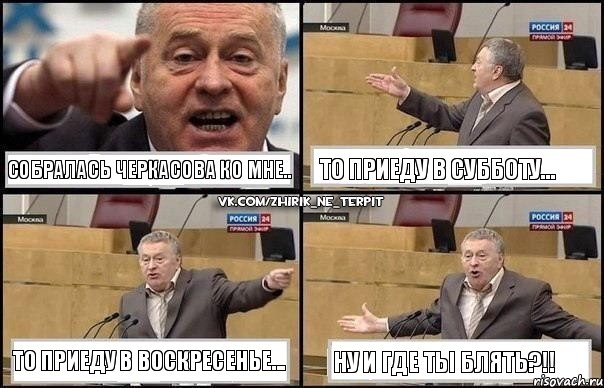 собралась Черкасова ко мне.. то приеду в субботу... то приеду в воскресенье... ну и где ты блять?!!, Комикс Жириновский