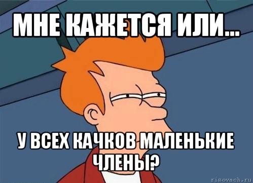 мне кажется или... у всех качков маленькие члены?, Мем  Фрай (мне кажется или)