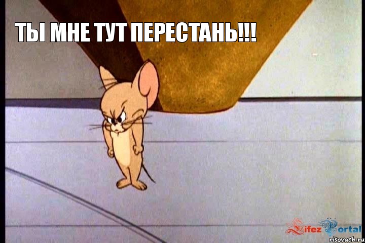 Ты мне тут перестань!!!, Мем  Недовольный Джерри