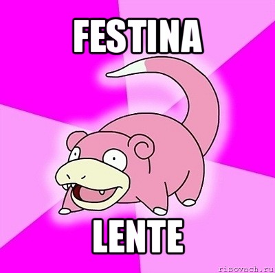 festina lente