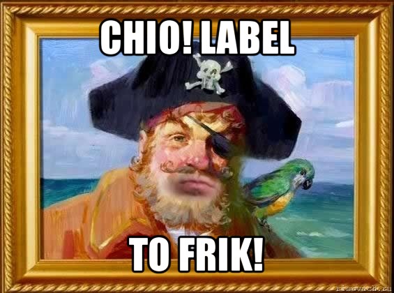 chio! label to frik!