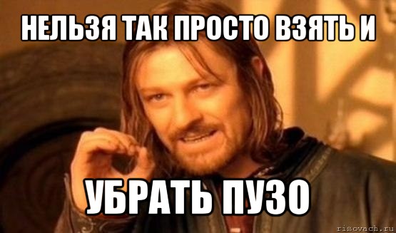 нельзя так просто взять и убрать пузо, Мем Нельзя просто так взять и (Боромир мем)