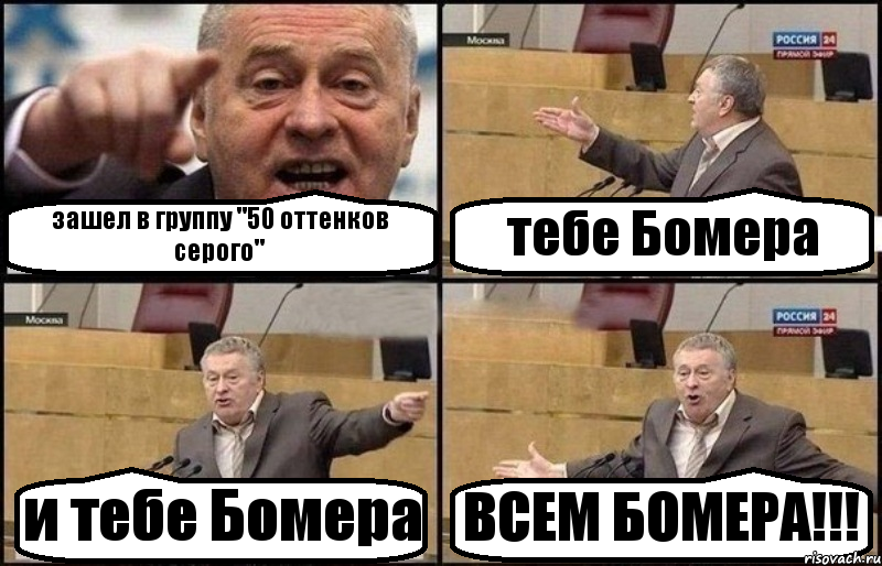 зашел в группу "50 оттенков серого" тебе Бомера и тебе Бомера ВСЕМ БОМЕРА!!!, Комикс Жириновский