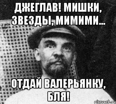 джеглав! мишки, звезды, мимими... отдай валерьянку, бля!, Мем   Ленин удивлен