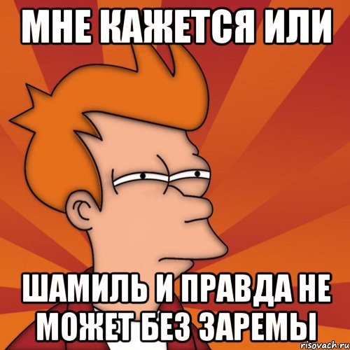 мне кажется или шамиль и правда не может без заремы, Мем Мне кажется или (Фрай Футурама)