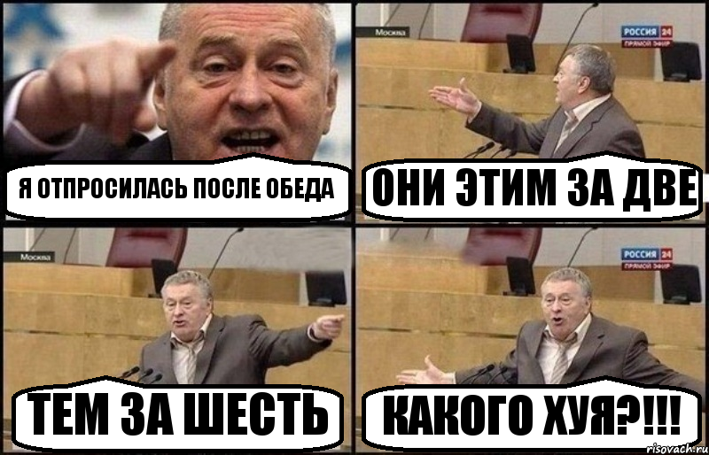 Я ОТПРОСИЛАСЬ ПОСЛЕ ОБЕДА ОНИ ЭТИМ ЗА ДВЕ ТЕМ ЗА ШЕСТЬ КАКОГО ХУЯ?!!!, Комикс Жириновский