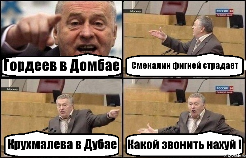 Гордеев в Домбае Смекалин фигней страдает Крухмалева в Дубае Какой звонить нахуй !, Комикс Жириновский