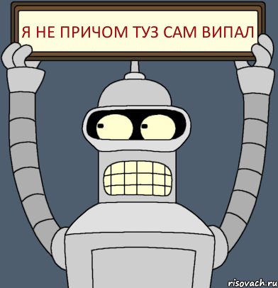 я не причом туз сам випал, Комикс Бендер с плакатом