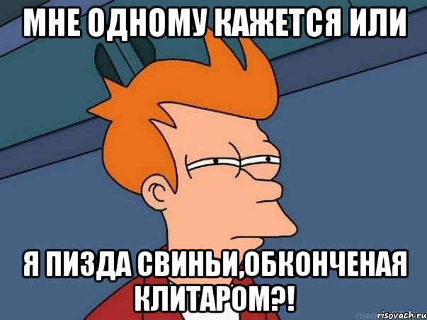 мне одному кажется или я пизда свиньи,обконченая клитаром?!, Мем  Фрай (мне кажется или)