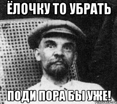 ёлочку то убрать поди пора бы уже!, Мем   Ленин удивлен