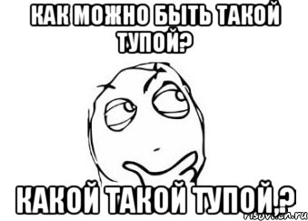 как можно быть такой тупой? какой такой тупой,?, Мем Мне кажется или