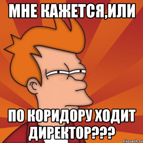 мне кажется,или по коридору ходит директор???, Мем Мне кажется или (Фрай Футурама)