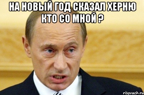 на новый год сказал херню кто со мной ? , Мем путин