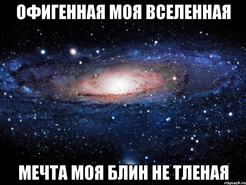 офигенная моя вселенная мечта моя блин не тленая, Мем Вселенная