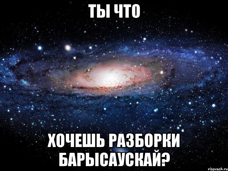 ты что хочешь разборки барысаускай?, Мем Вселенная