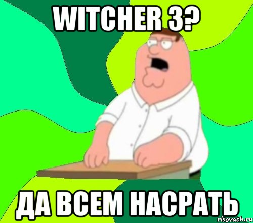 witcher 3? да всем насрать