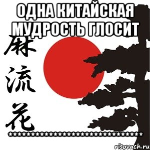 одна китайская мудрость глосит ******************************