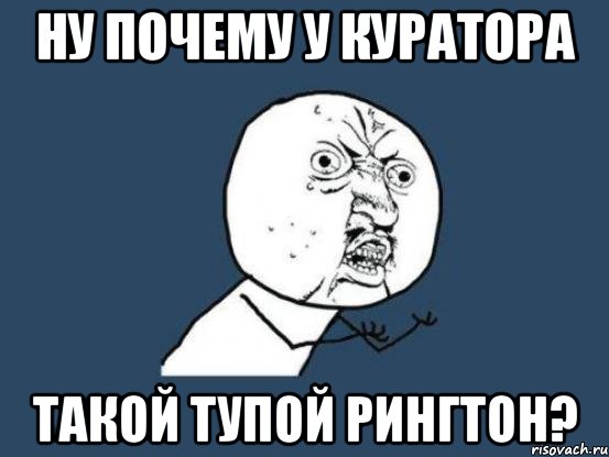 ну почему у куратора такой тупой рингтон?, Мем Ну почему