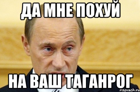 да мне похуй на ваш таганрог, Мем путин