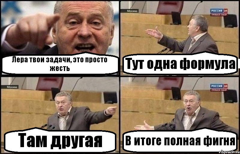 Лера твои задачи, это просто жесть Тут одна формула Там другая В итоге полная фигня, Комикс Жириновский