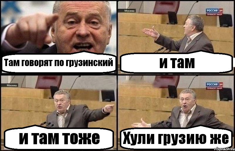 Там говорят по грузинский и там и там тоже Хули грузию же, Комикс Жириновский