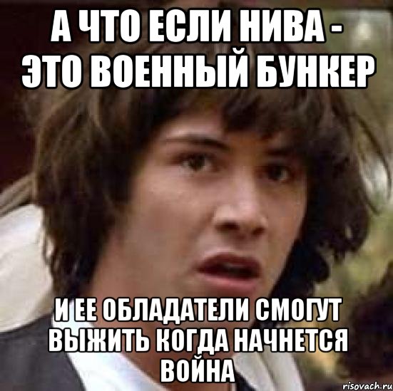 а что если нива - это военный бункер и ее обладатели смогут выжить когда начнется война, Мем А что если (Киану Ривз)