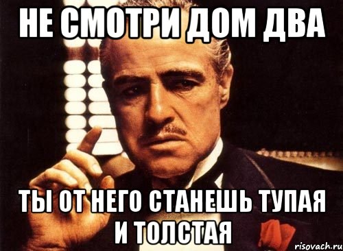 не смотри дом два ты от него станешь тупая и толстая, Мем крестный отец