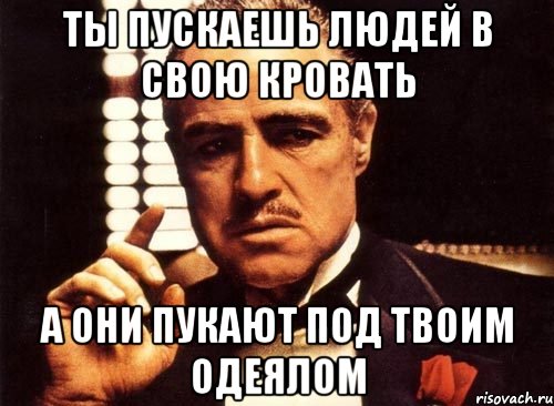 ты пускаешь людей в свою кровать а они пукают под твоим одеялом, Мем крестный отец