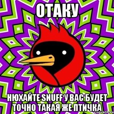 отаку нюхайте snuff у вас будет точно такая же птичка, Мем Омская птица