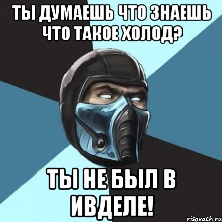 ты думаешь что знаешь что такое холод? ты не был в ивделе!, Мем Саб-Зиро