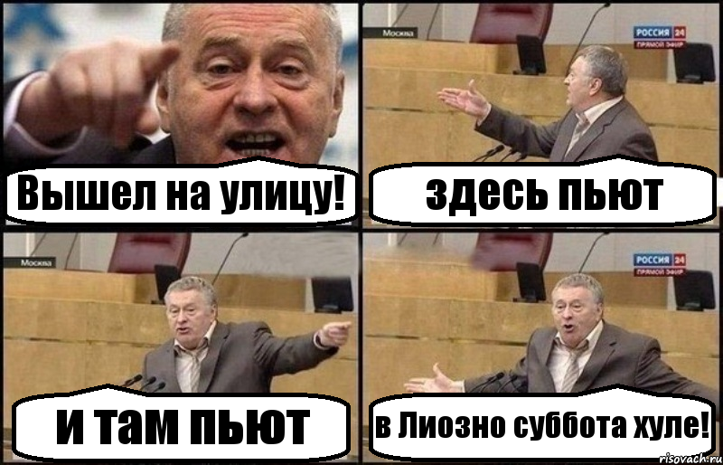 Вышел на улицу! здесь пьют и там пьют в Лиозно суббота хуле!, Комикс Жириновский